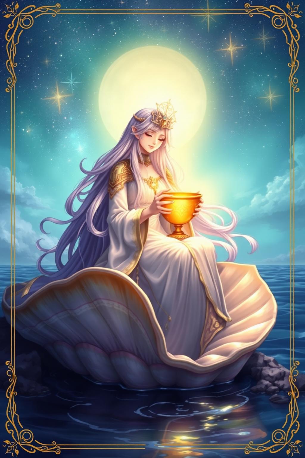 Carta de tarô: Rainha de Copas